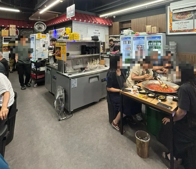 Interior of the restaurant with rows of generous seating