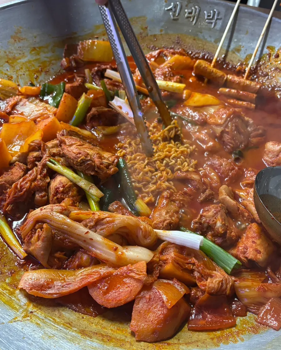 Fish cake skewer and chicken soaked in sauce