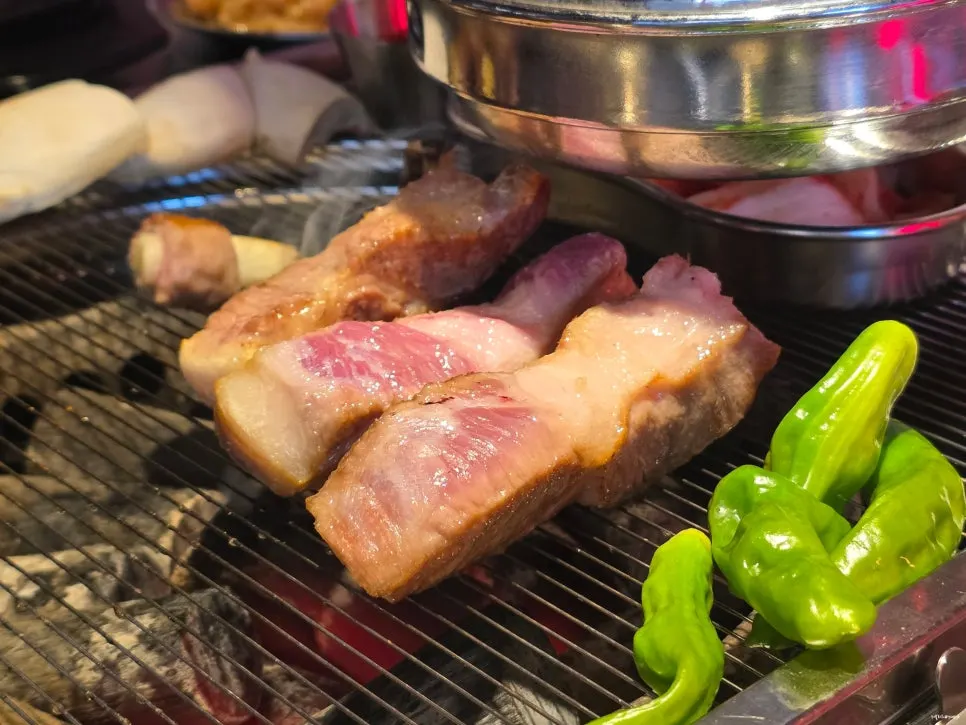 특제소스에 찍은 고기 한 점