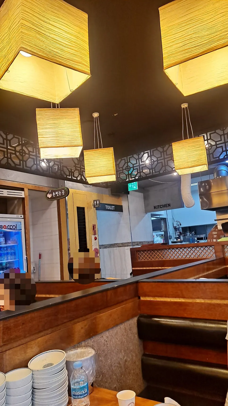 Neatly set table inside the restaurant