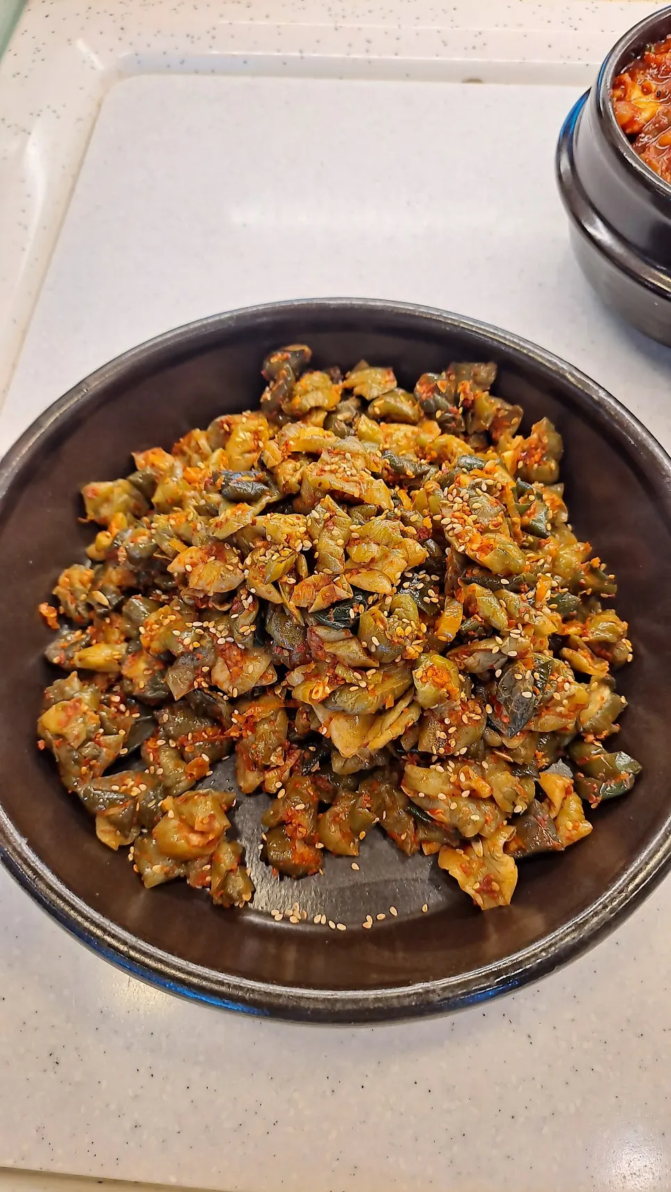 Side dish spread at Todam Hwadok Saengseongui