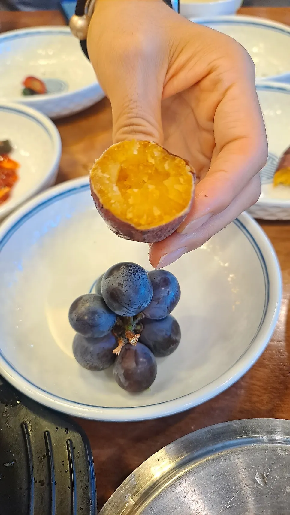 Grapes and other desserts prepared as dessert
