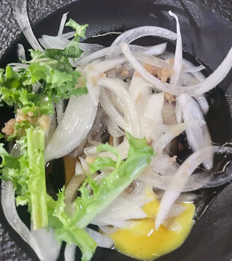 Basic side dishes served alongside the meat