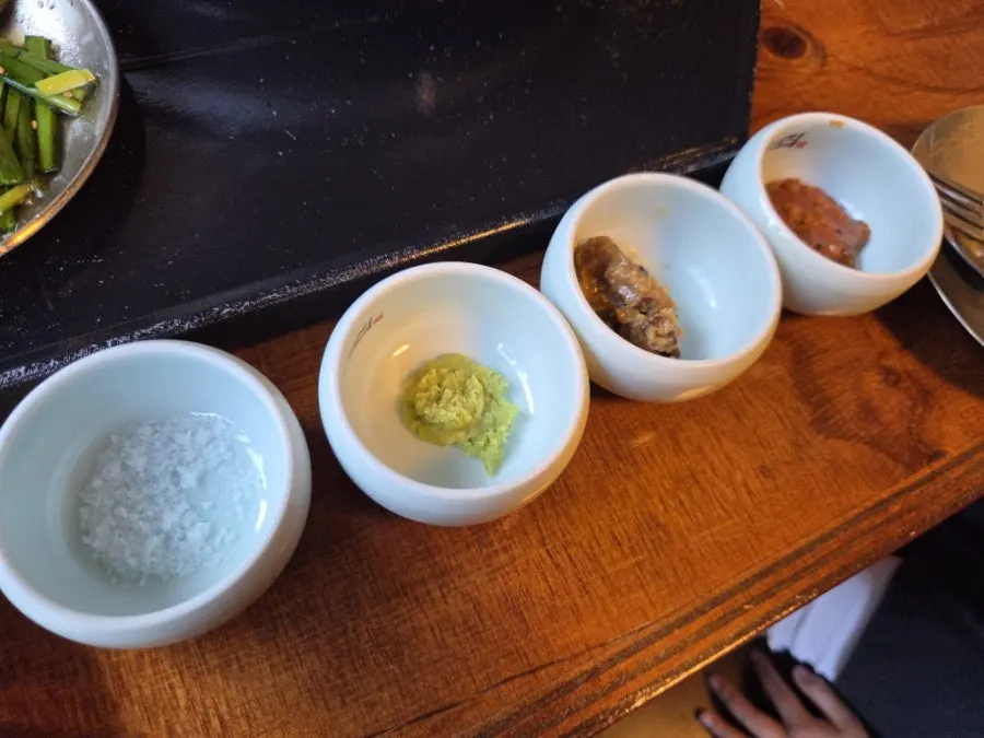 Side dishes laid out on the table