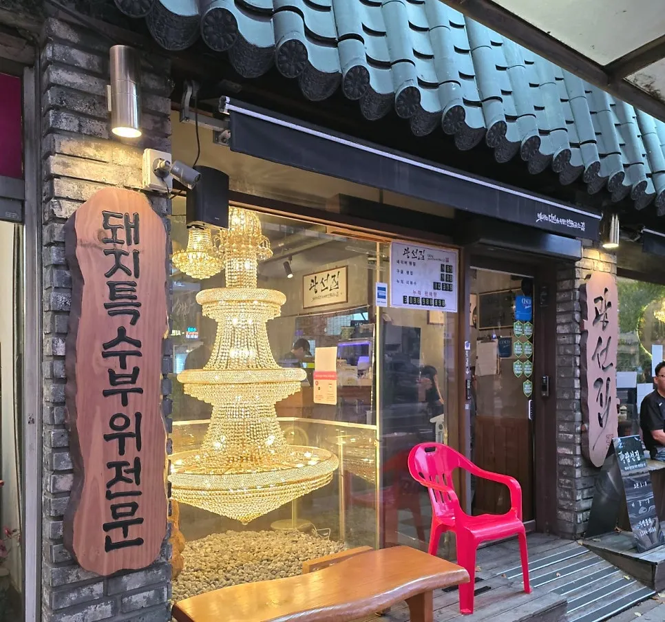 Gwangseonjip's tile-roof-finished exterior wall