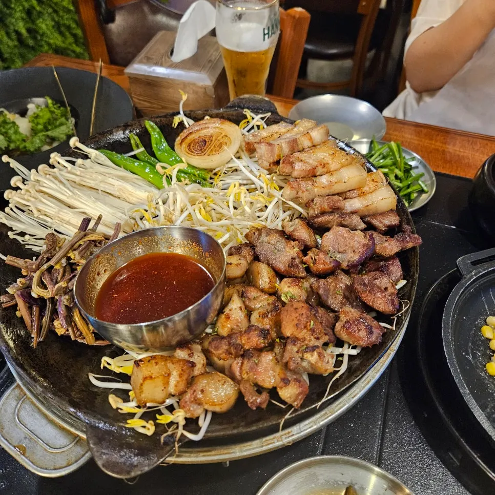 Pa-kimchi-jjim with a bowl of rice