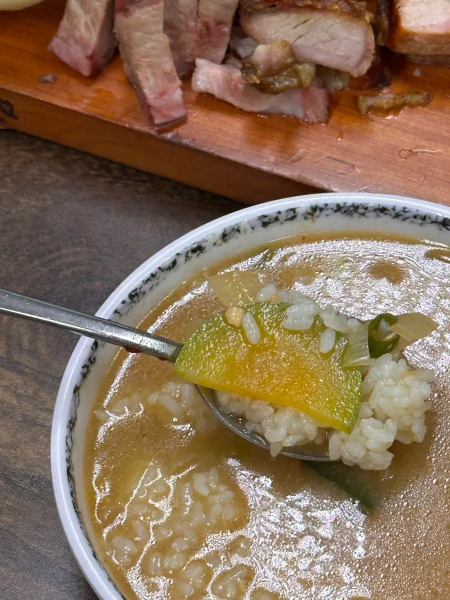 바베큐와 함께 나온 된장찌개