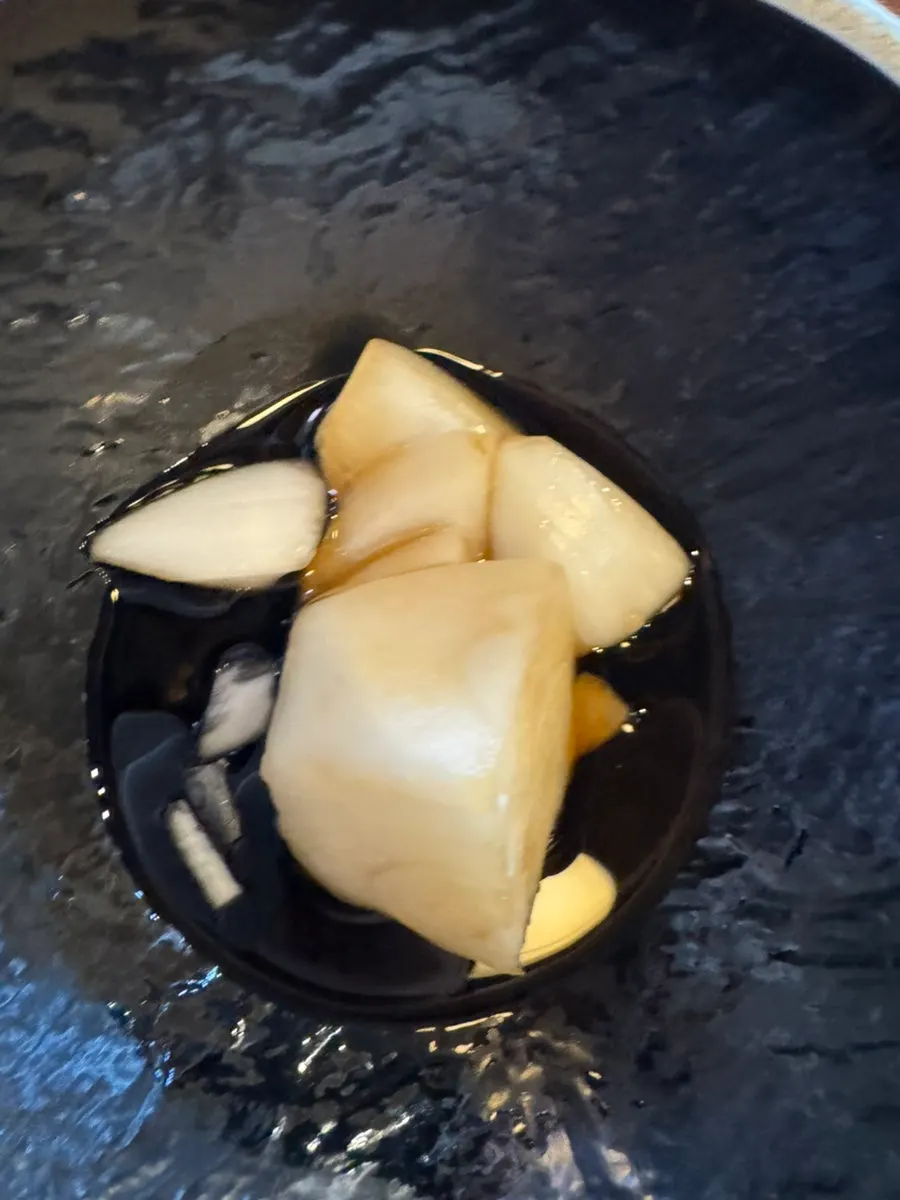 Close-up of a handmade dumpling