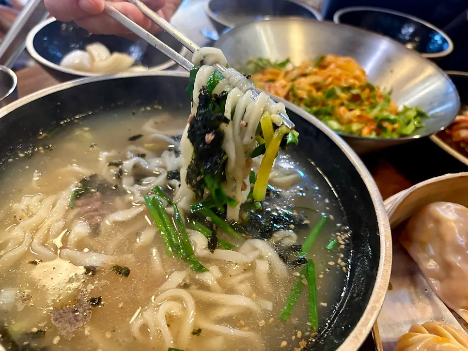 Moist, freshly steamed kimchi dumplings