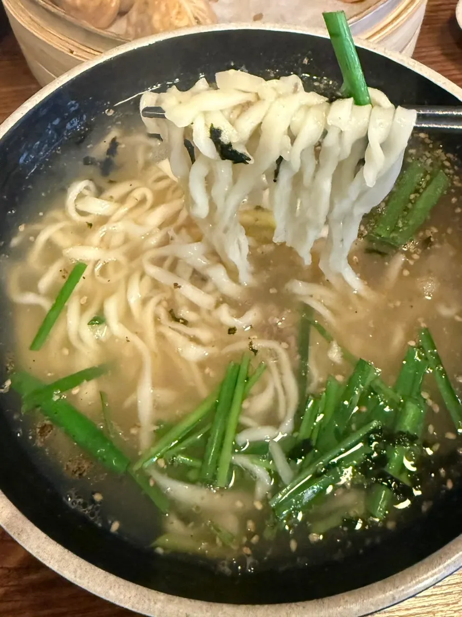 Kalguksu with deep broth