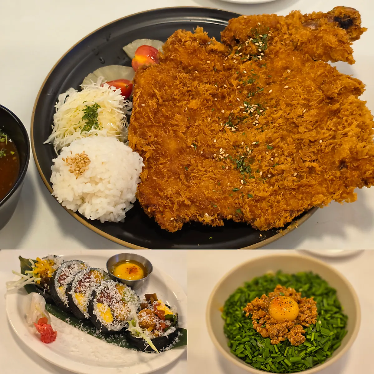 The finishing mix of rice and maze soba