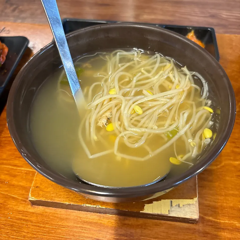 Complimentary hwangtae haejangguk soup