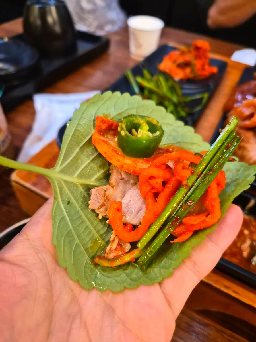 Full table spread at Gwihan Jokbal Nowon Branch