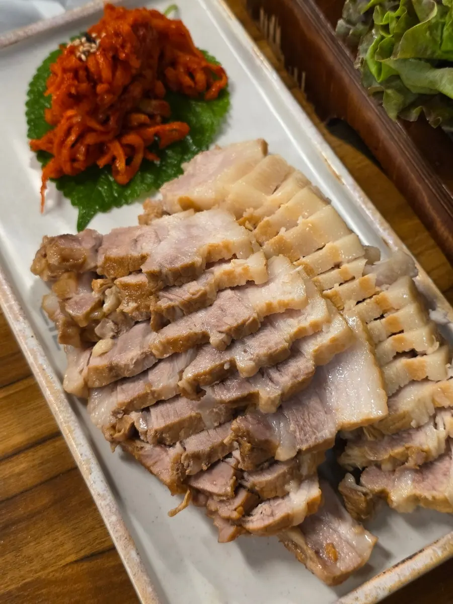 A plate of large bossam