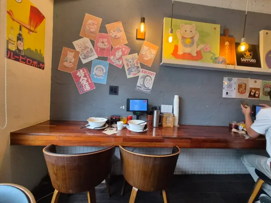 Bar table seating at Gyedan Ramen Ilsan Main Branch