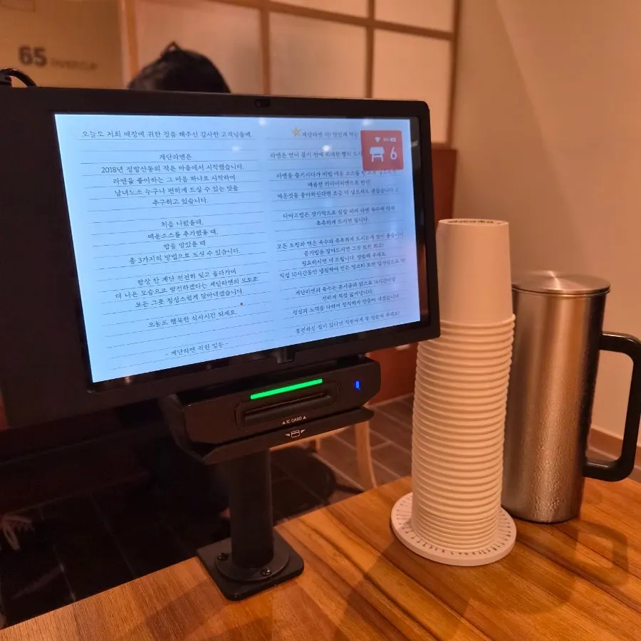 Ordering tablet placed at each table