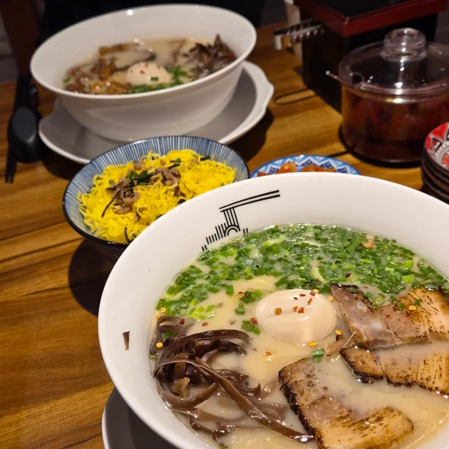 Close-up of ramen at Gyedan Ramen Mokdong Branch