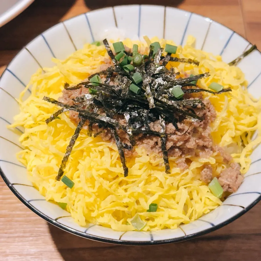 Gyedan ramen with rich tonkotsu broth