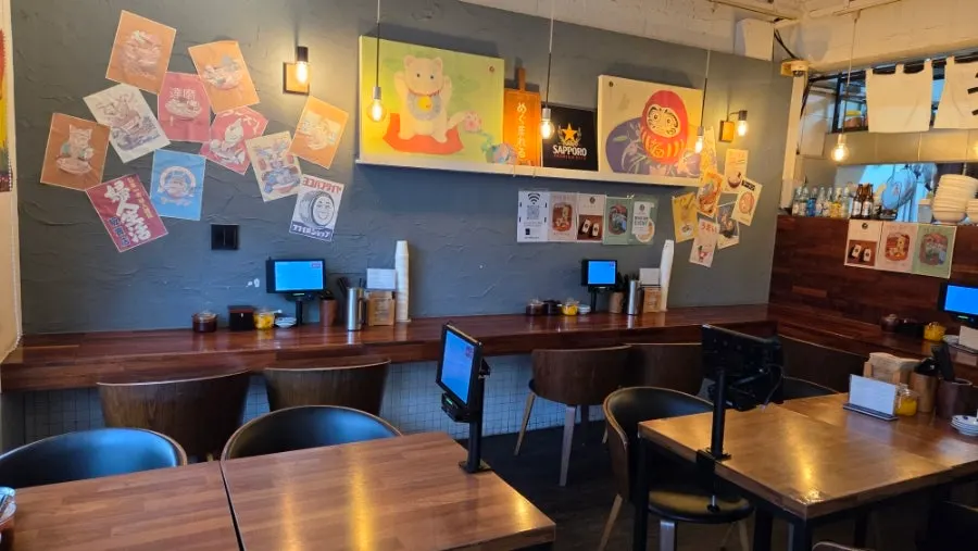 Bar table seating good for solo dining