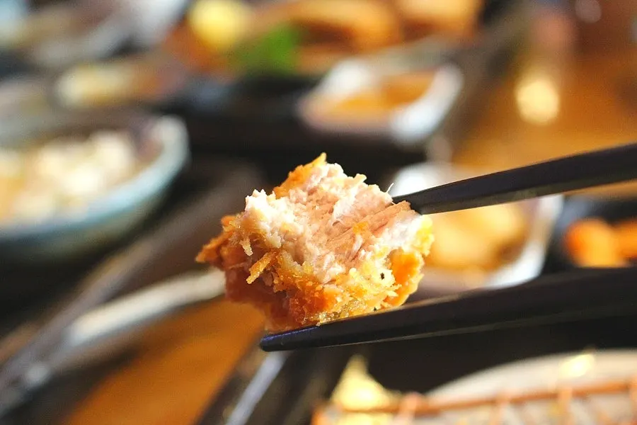 Tender inside of the tenderloin katsu