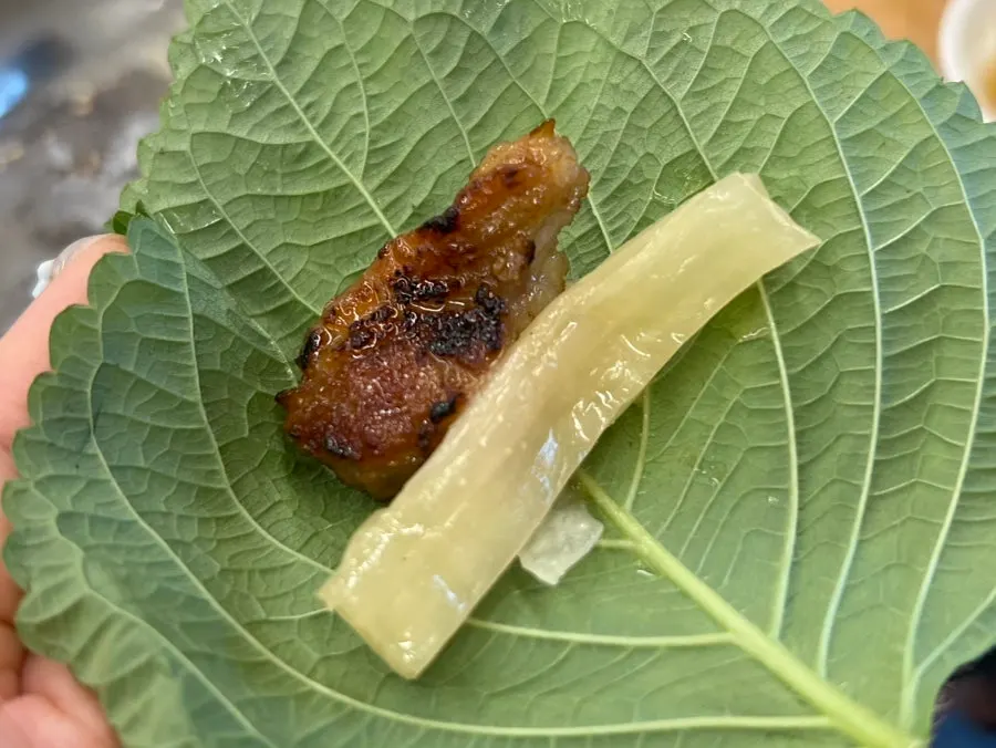 돼지갈비와 냉면 함께한 상