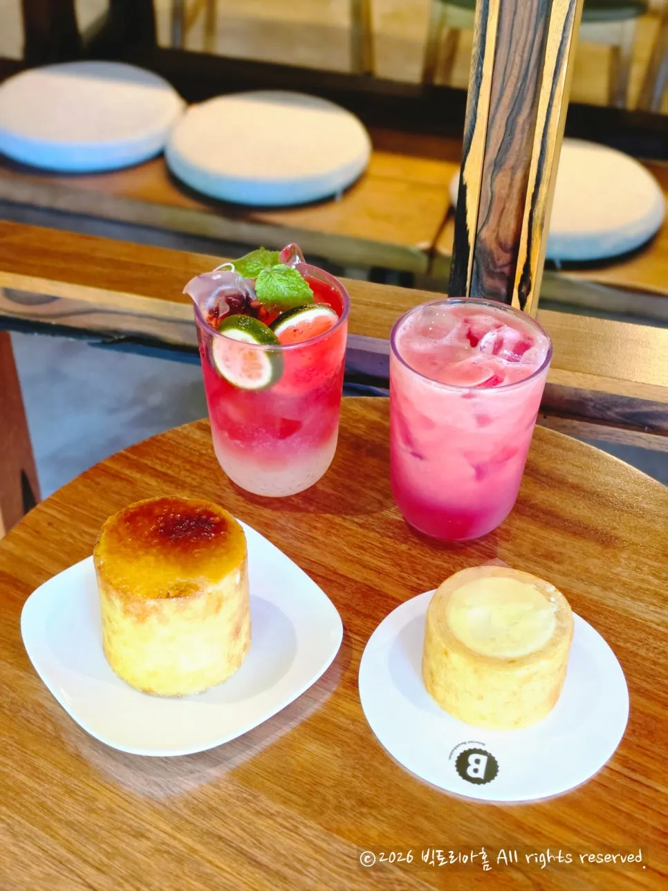The baumkuchen desserts we ordered