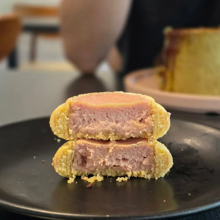 Signature Baked Baum with cream