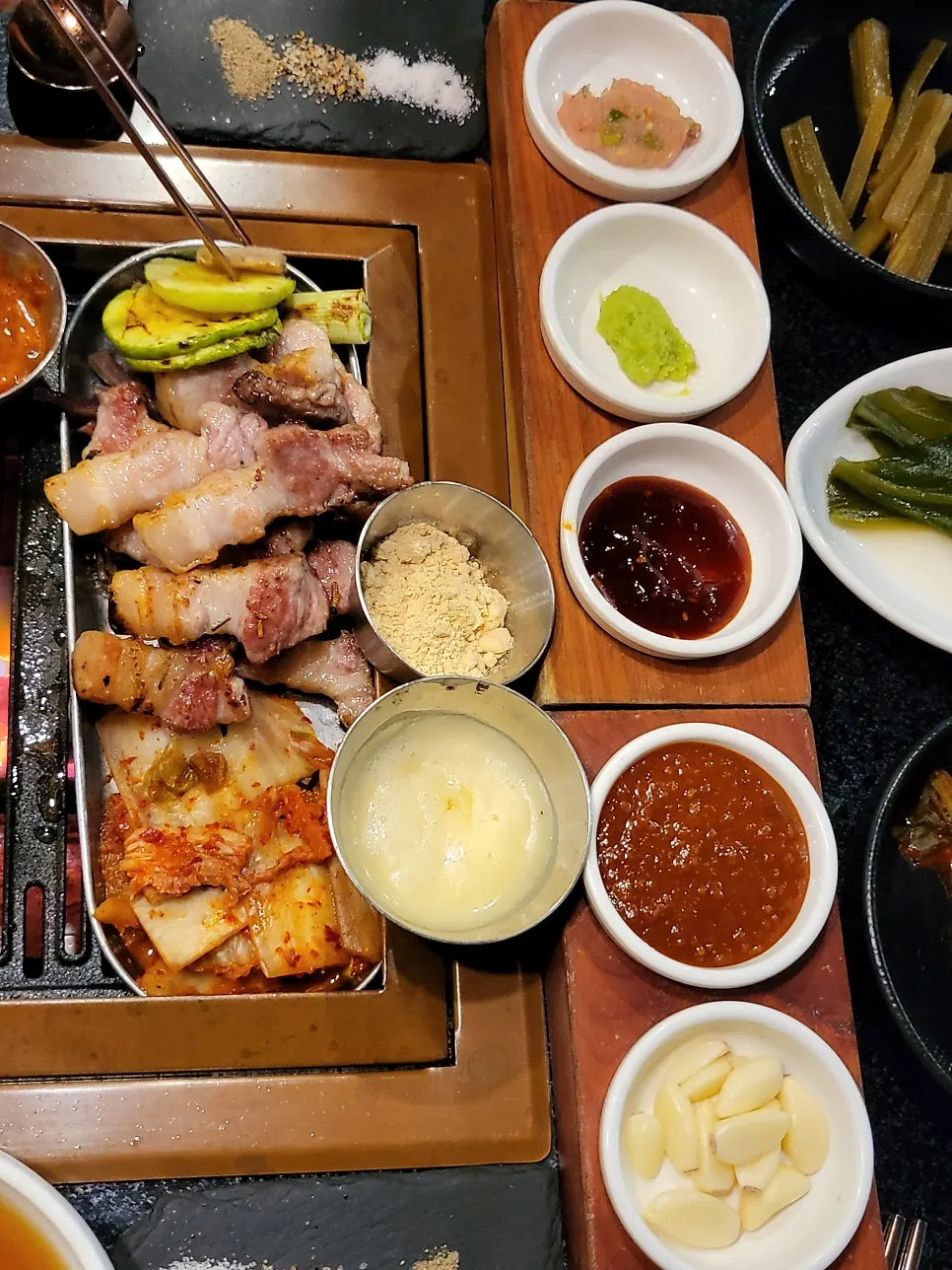 Juicy grilled black pork