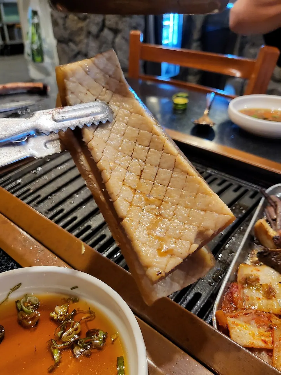 Black pork ssam with smoky flavor