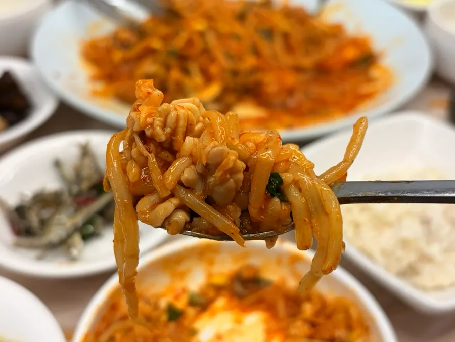 Stew ingredients cut with scissors
