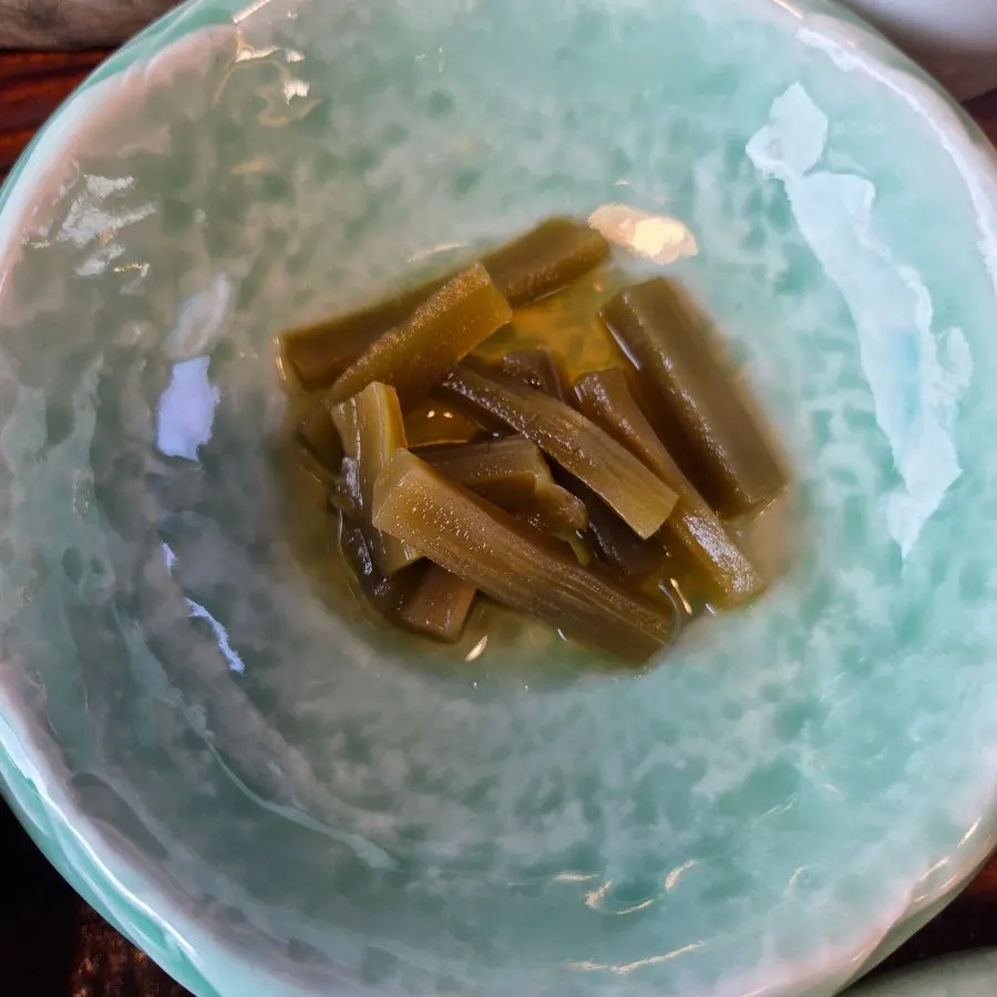 Marinated gungchae (aster greens) side dish
