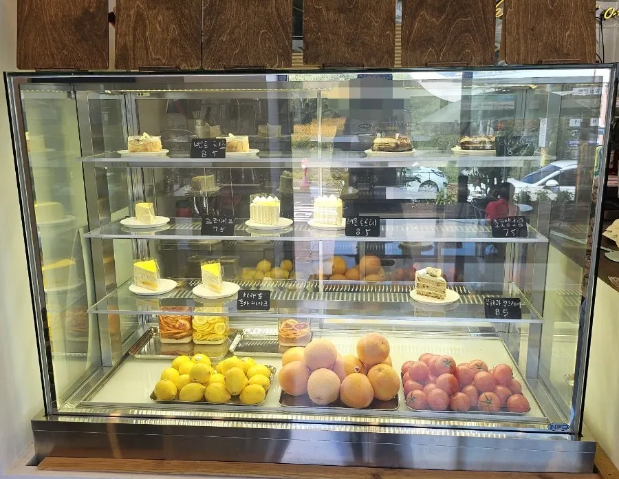 Bakery display case at Yard