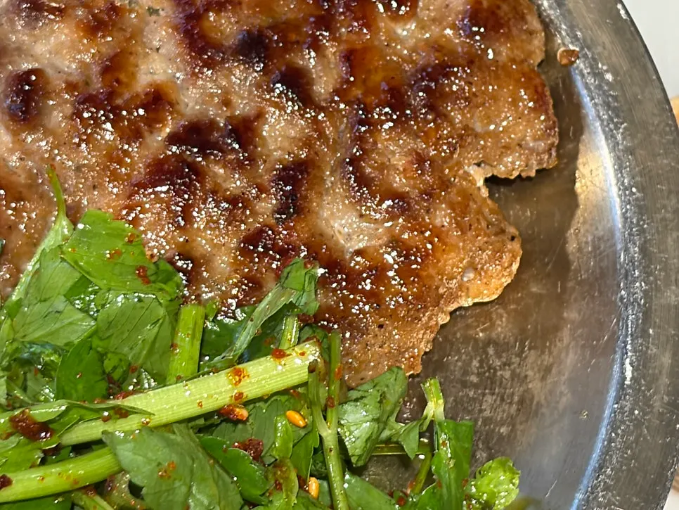 촉촉한 떡갈비 단면