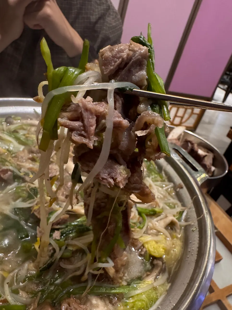 Rib meat easily coming apart with chopsticks