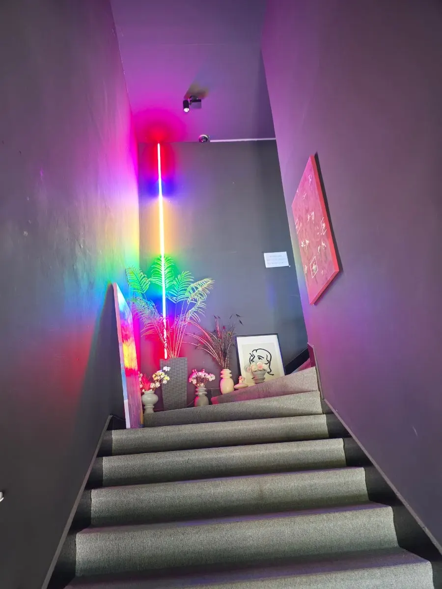 Stairway leading up to Café Yard's 2nd floor
