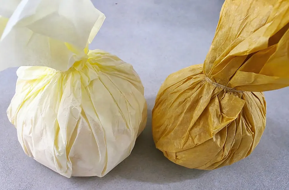 Packaged kiwi and pineapple fruit mochi