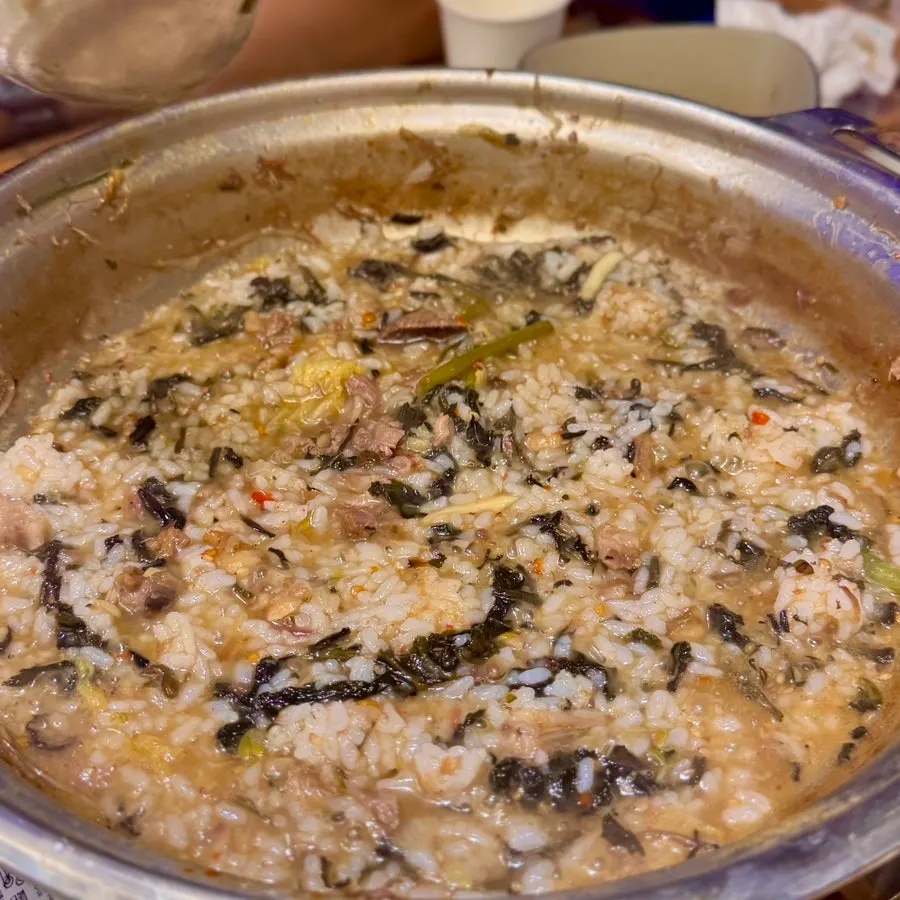 Gondre juk prepared after the kalguksu