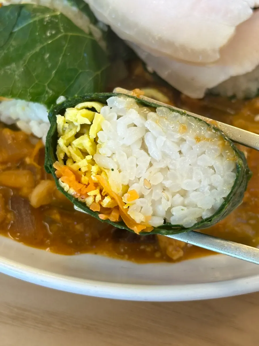 강된장과 케일 쌈밥, 냉제육