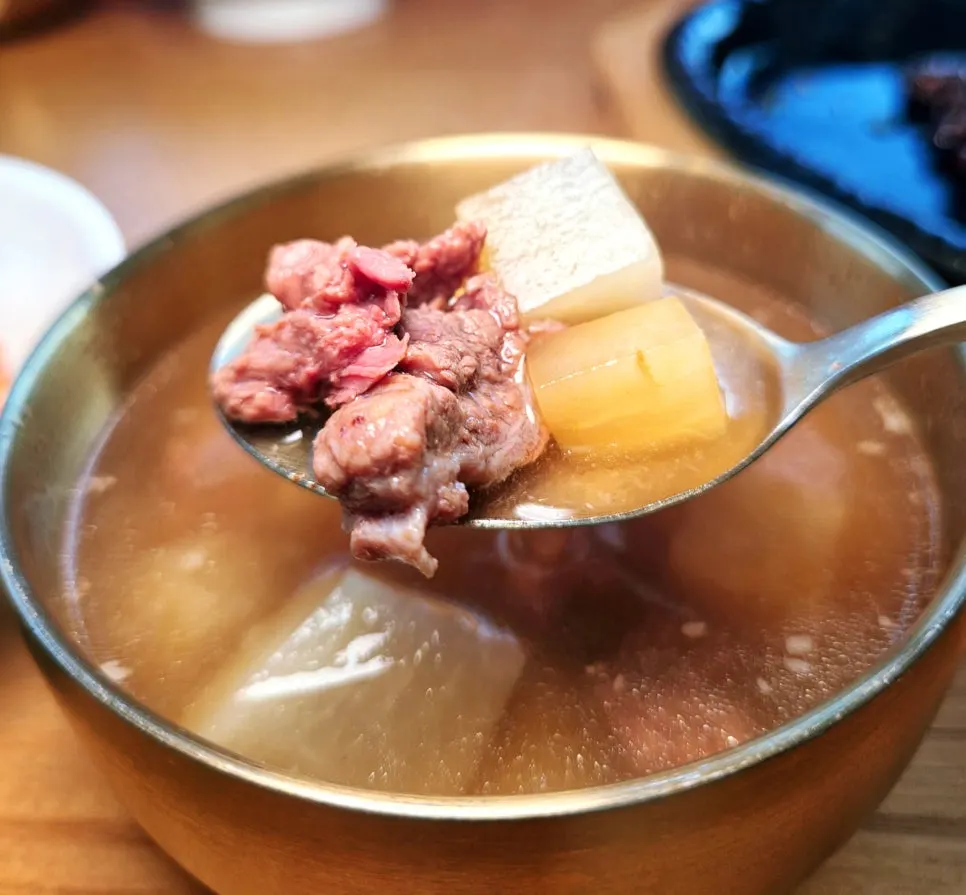 Radish soup with tender beef
