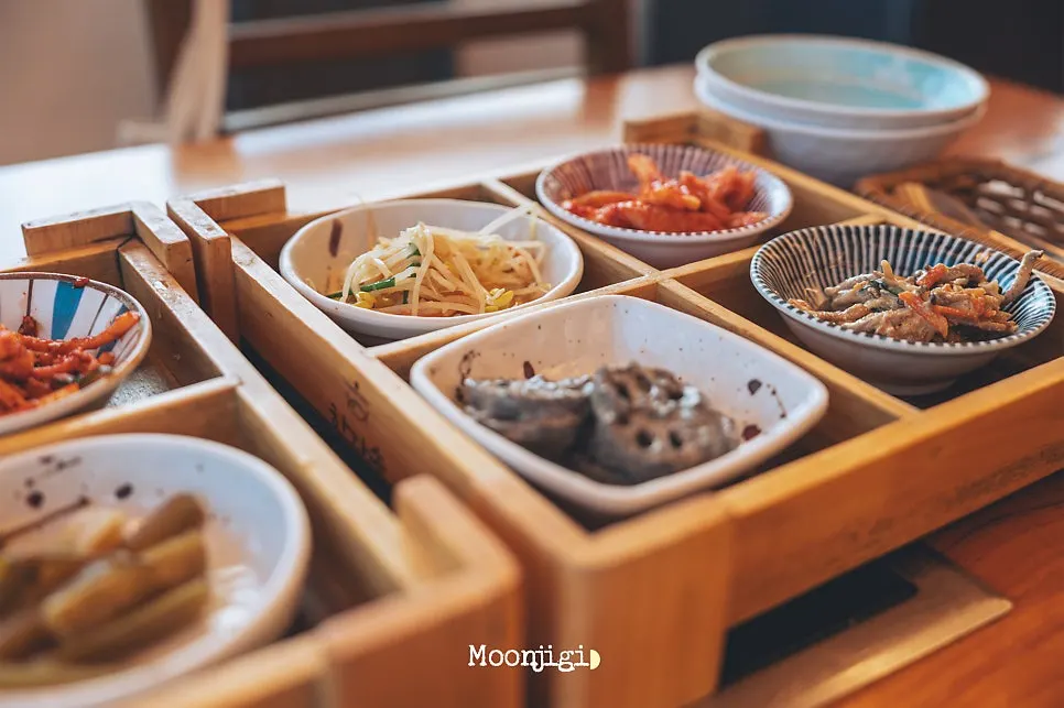 Neatly served selection of side dishes