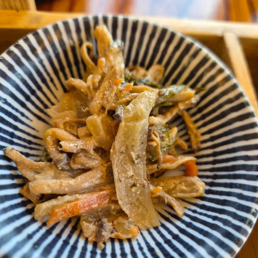 Beautifully plated Korean side dishes