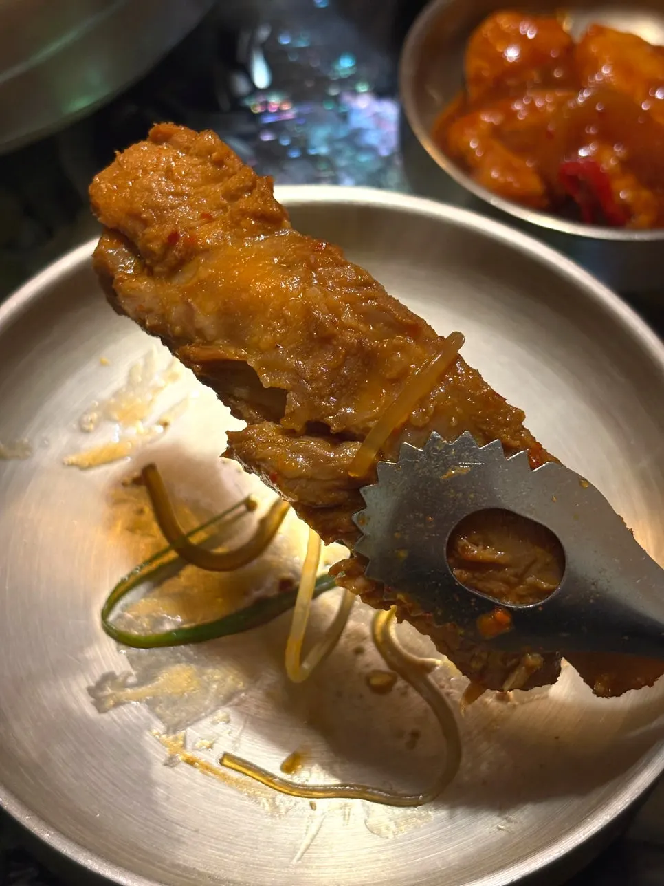 Tender ribs with meat pulling easily off the bone