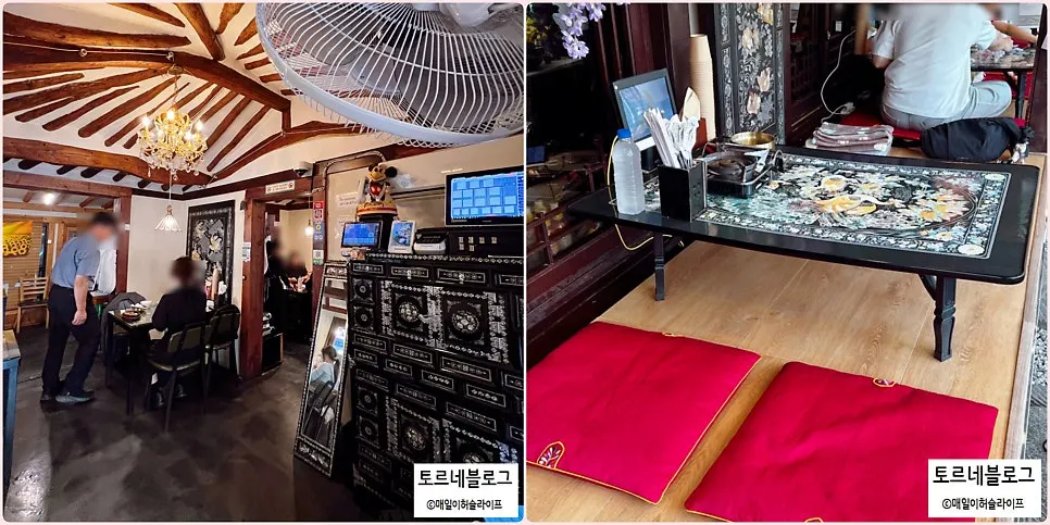 레트로한 분위기의 넓은 야외 좌석