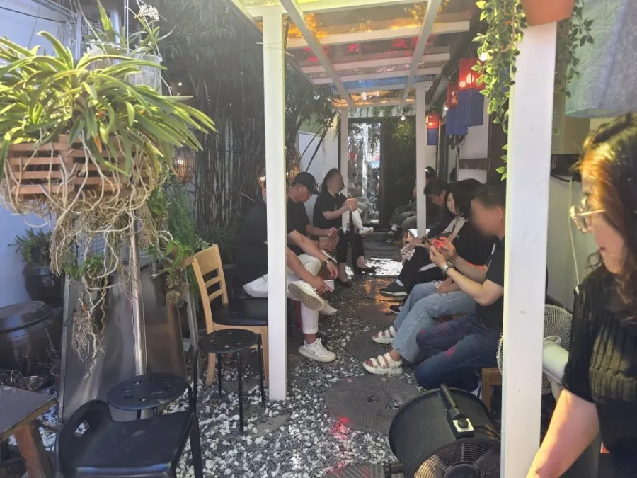 Waiting area at Hwangnam Dukkebi Restaurant