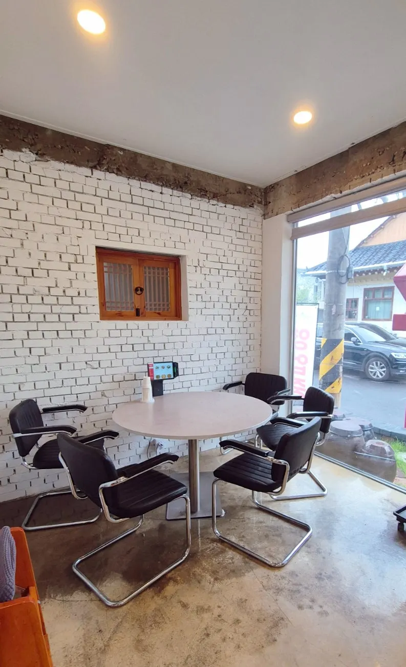 Back seating area with a view through the window