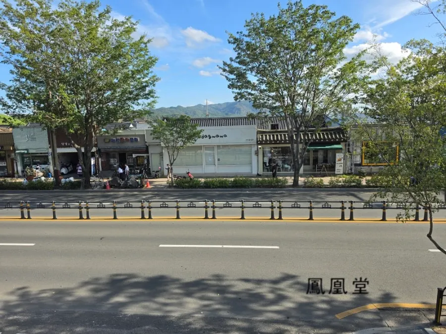 View of the Gyeongju street from Bonghwangdang's window