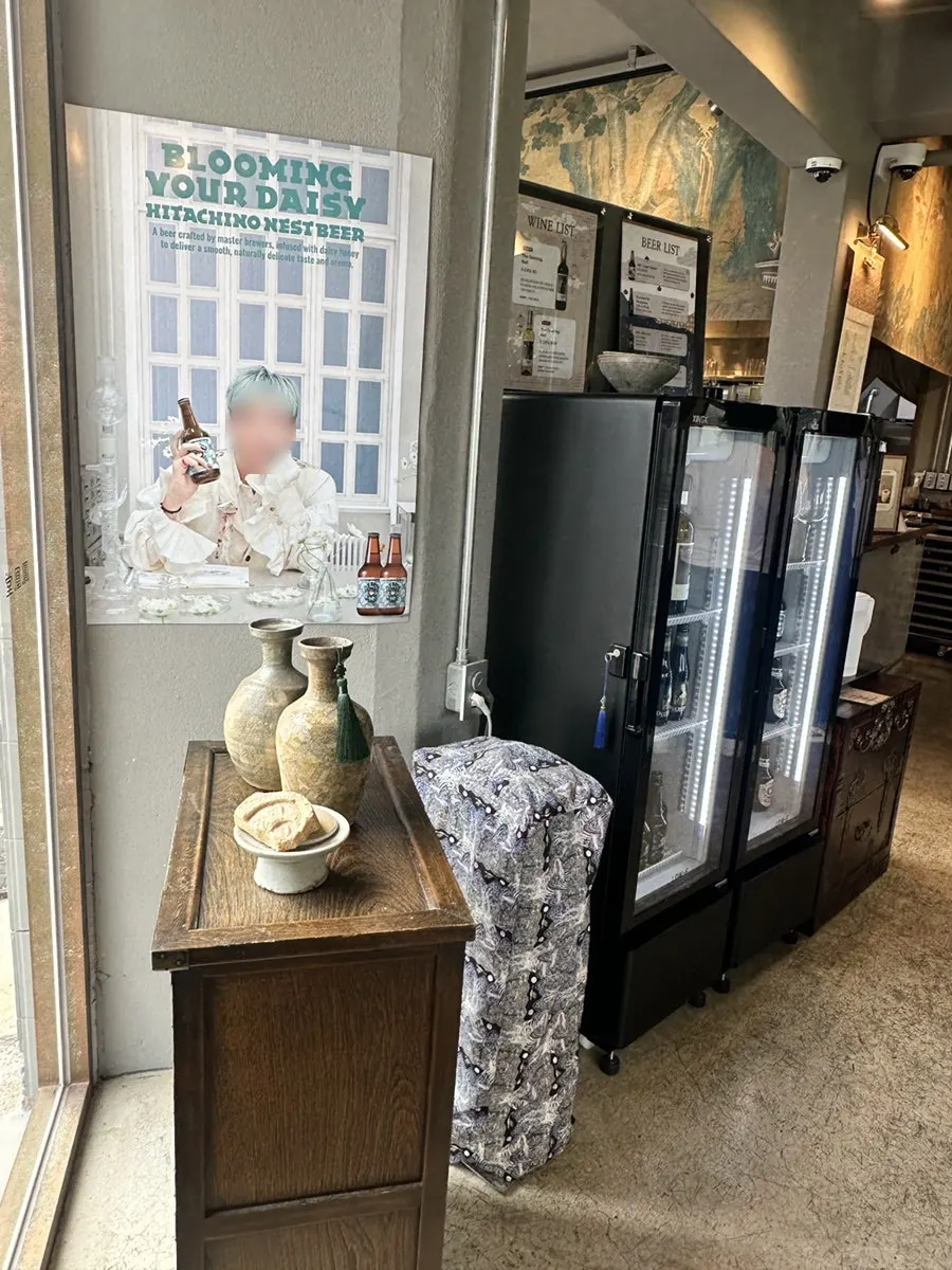 Interior of Cafe Bonghwangdang decorated with traditional objects