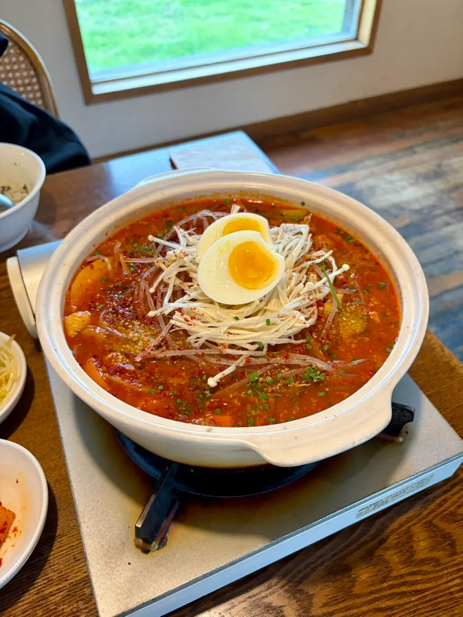 국물이 끓어오른 닭볶음탕 클로즈업