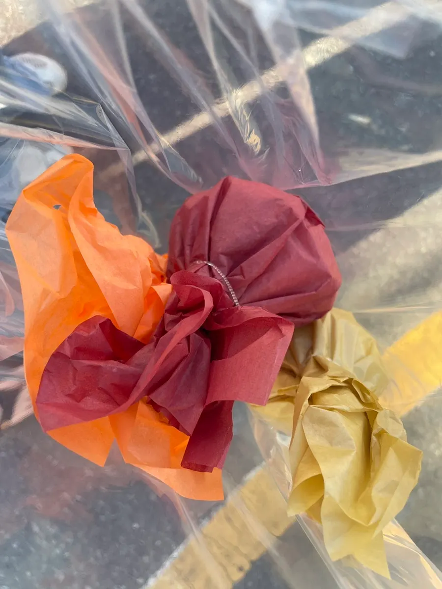 Fruit mochi individually wrapped in hanji paper