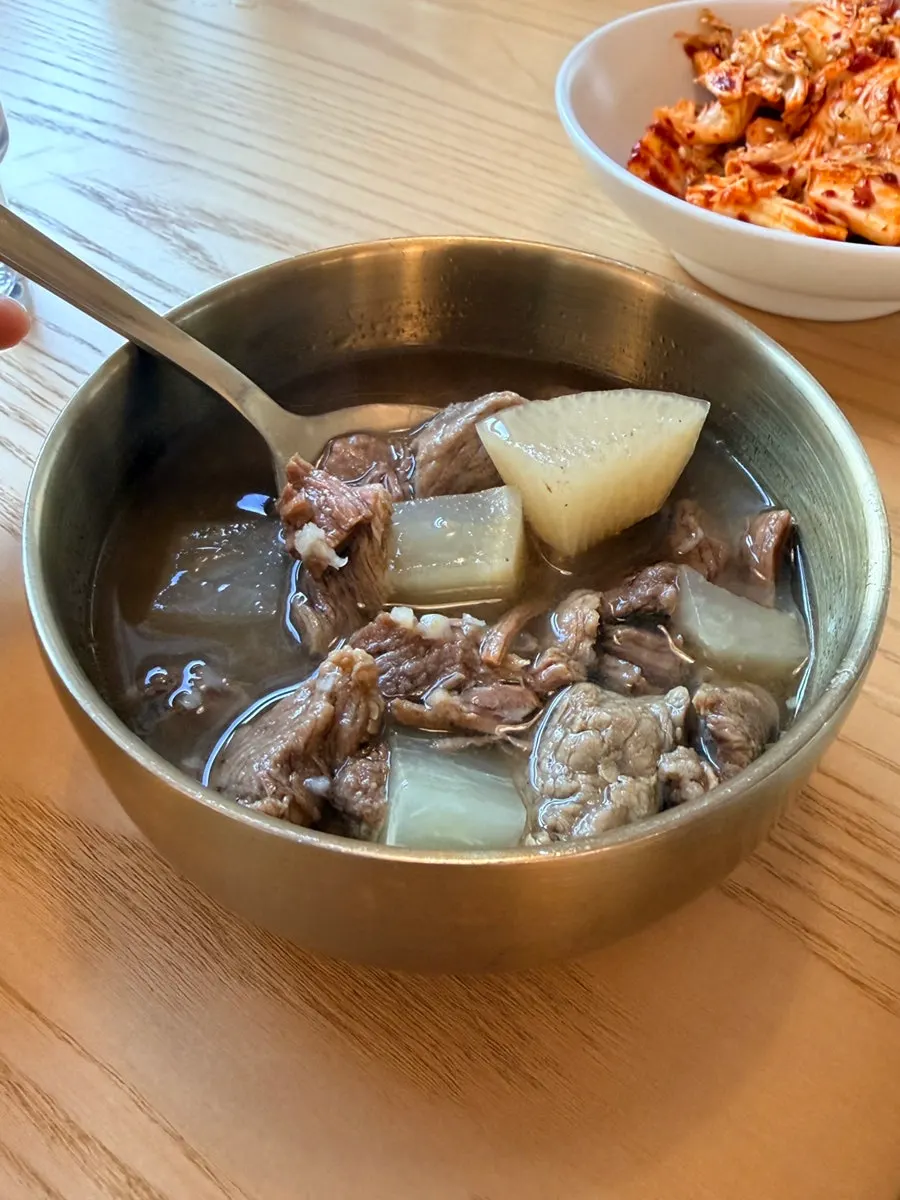 Beef radish soup with beef pieces